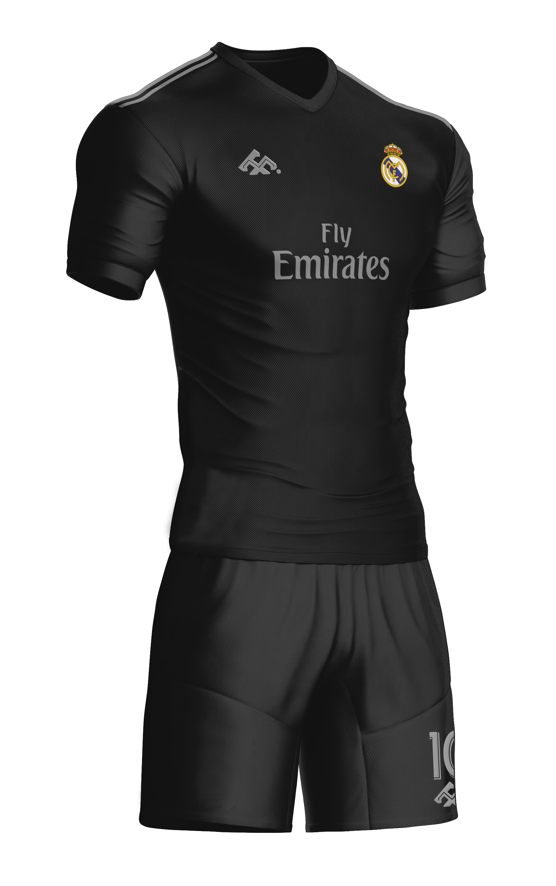 Real Madrid #241 Negro con Gris