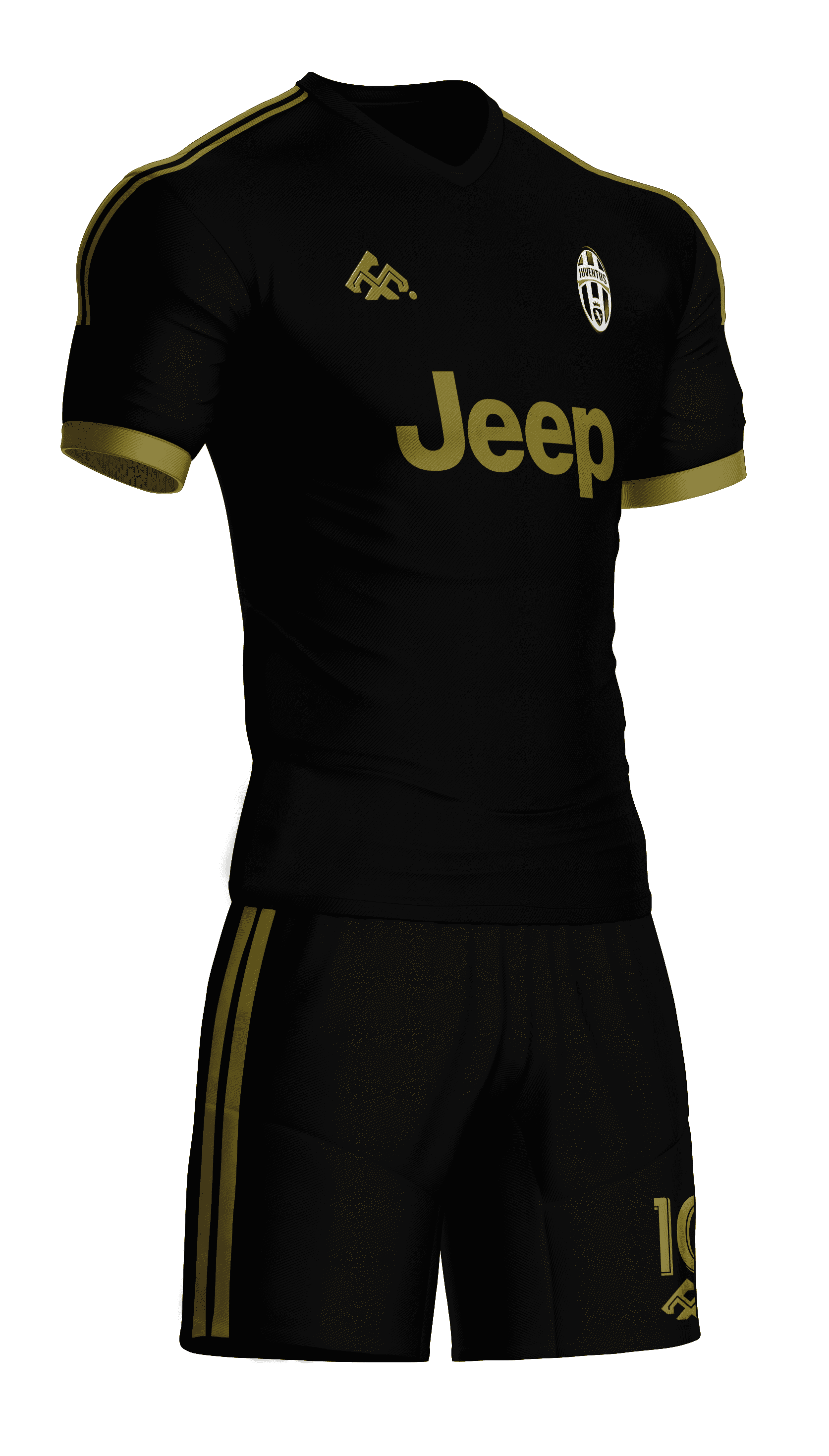 Juventus #90 Negro con oro