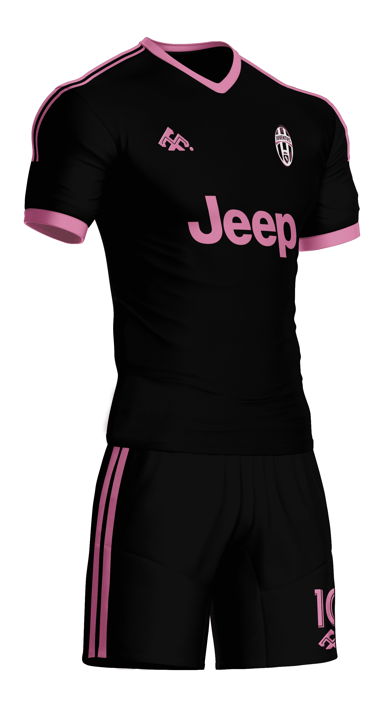 Juventus #223 Negro con Rosa