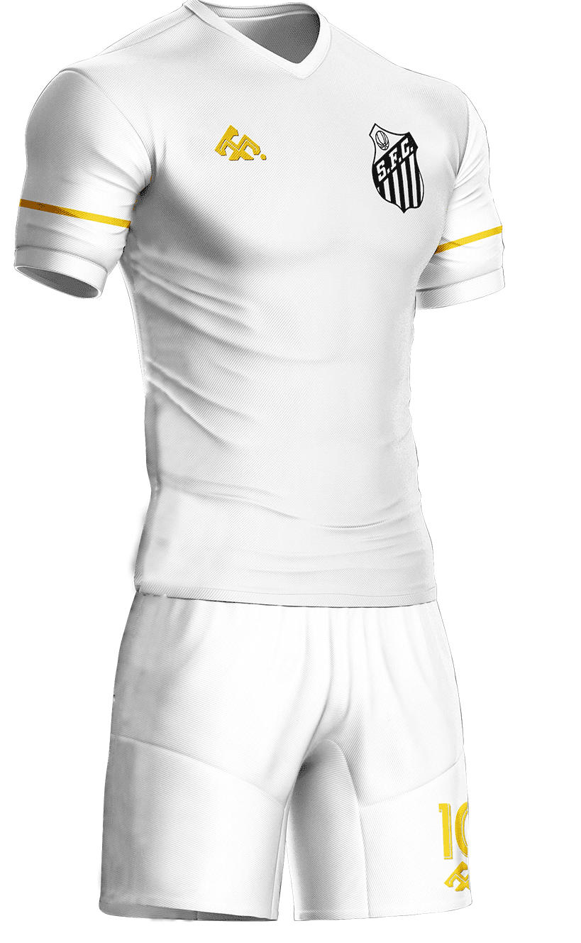 Santos Pelé #261 (Blanco-Oro)